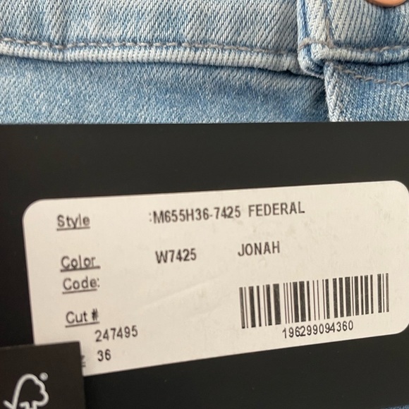 [36] NWT PAIGE Men’s Federal Slim Straight Vintage Jonah Wash Denim Jean - Picture 16 of 16